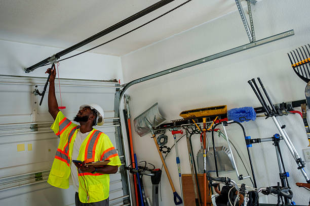 Professional Garage Door Panel Replacement technician working in Lantana, TX